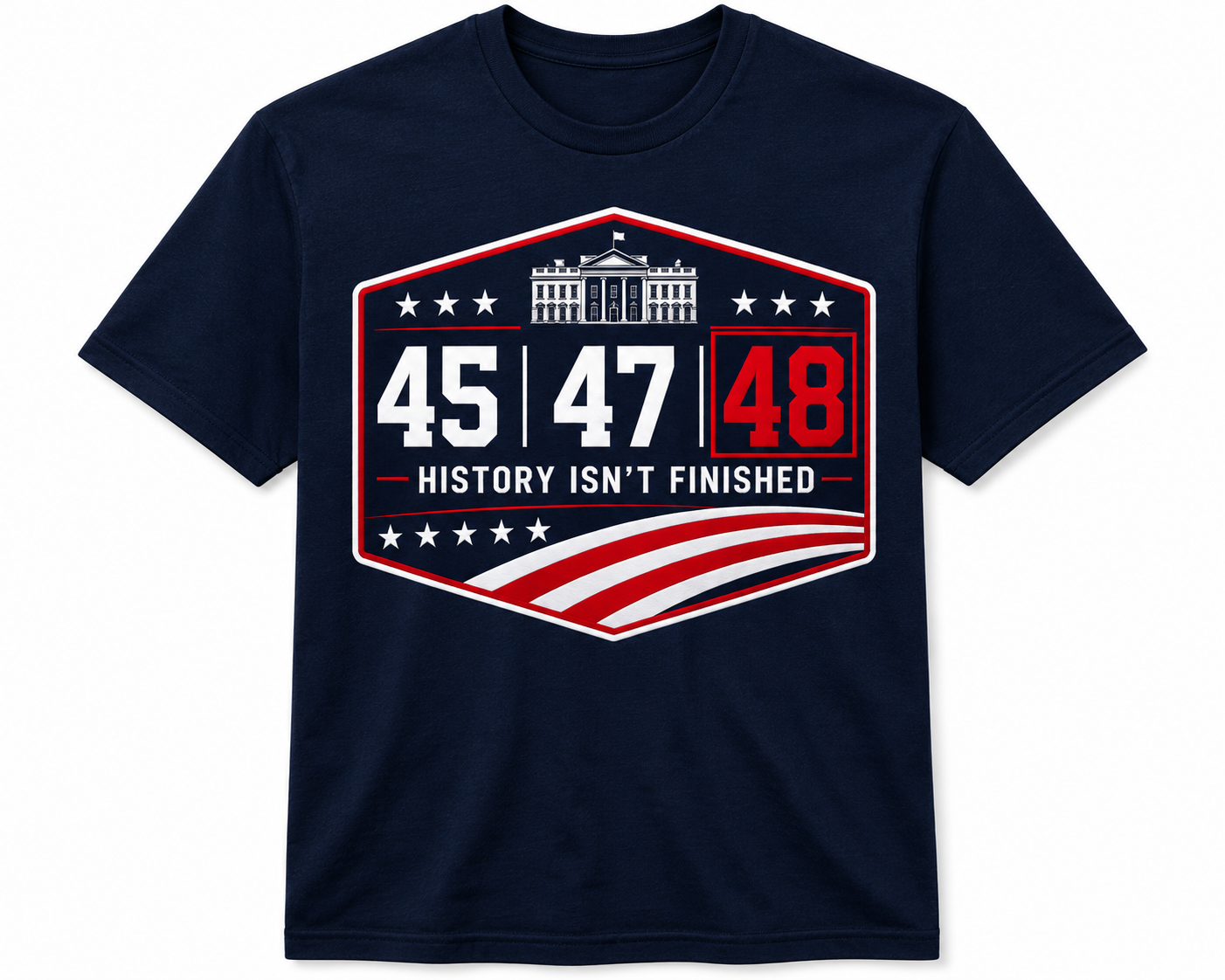 Shop48 navy embroidered tee