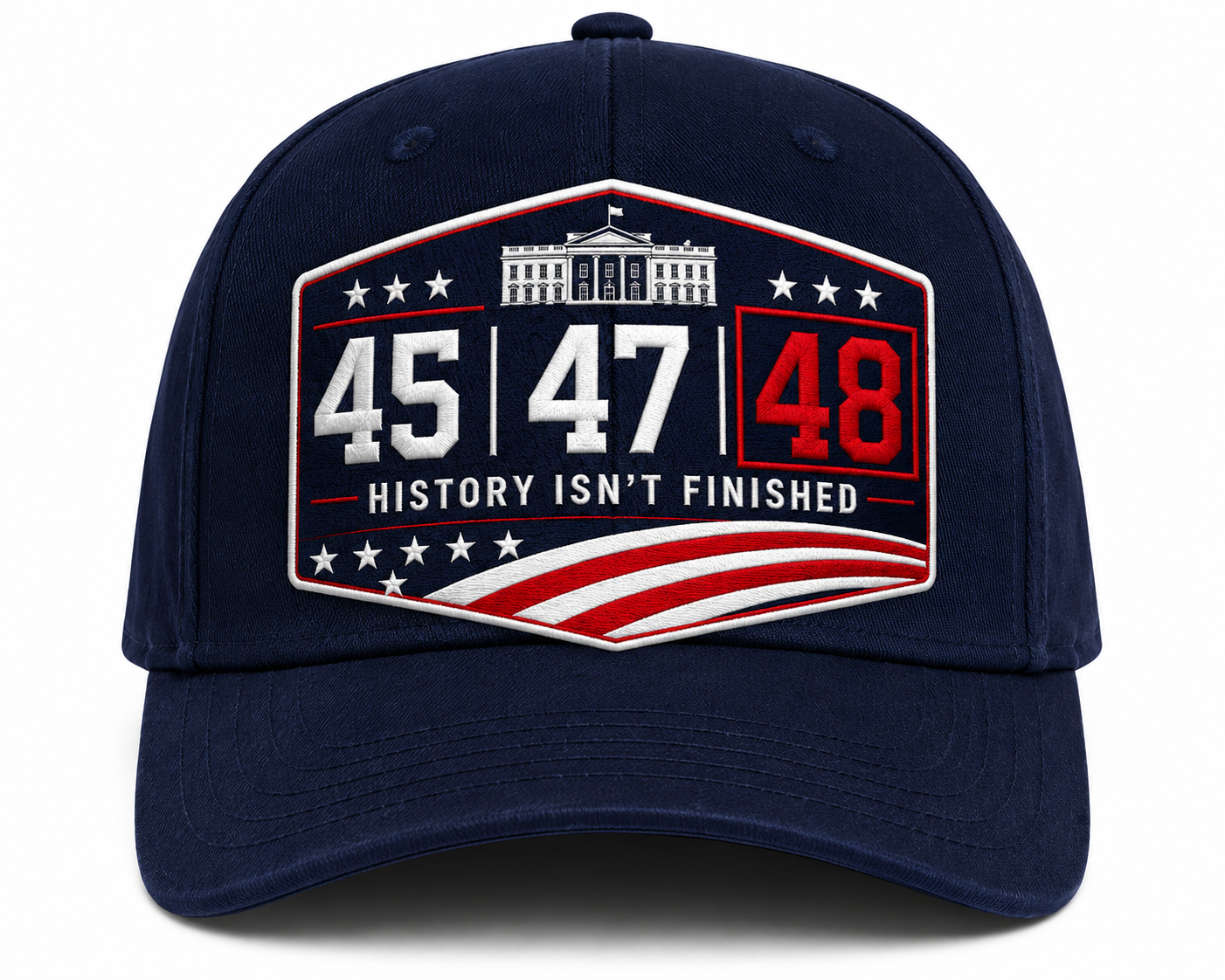 Shop48 navy embroidered cap